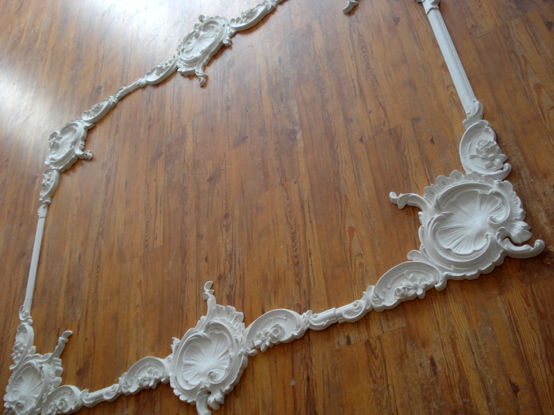 Stucco-Stuck-schöner Barock-Deckenspiegel,102-007V4,Wandspiegel z