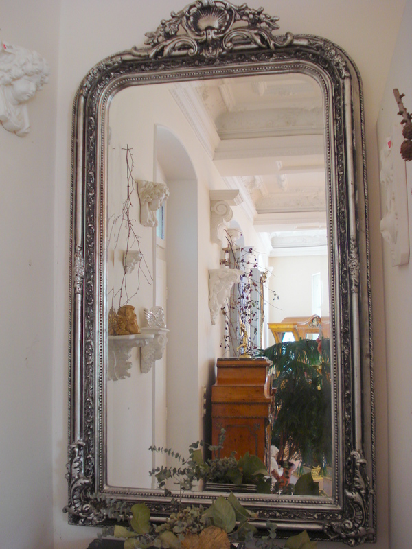 großer WANDSPIEGEL 150 x 86 cm - Barock - Spiegel ANTIK SILBER